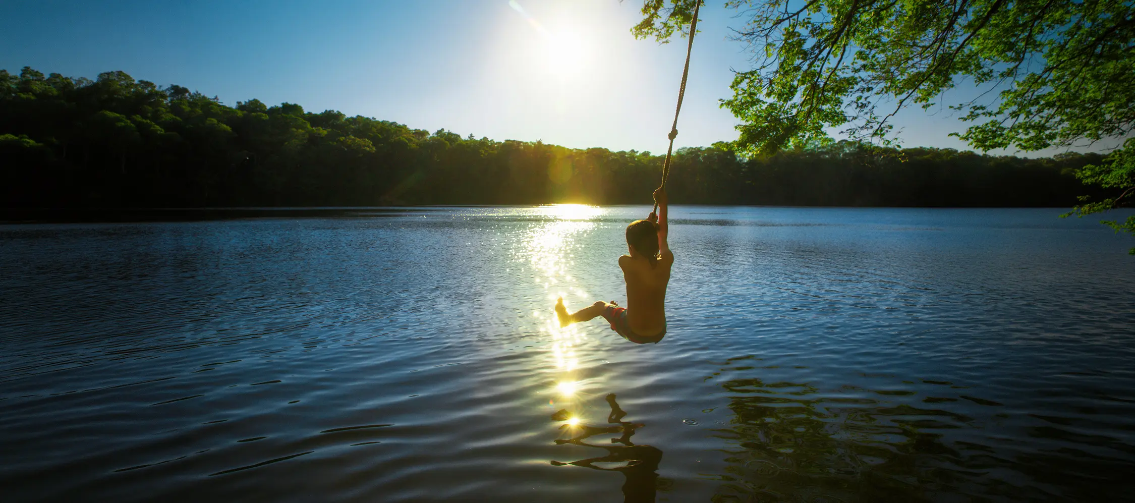 jumping into lake life wide open